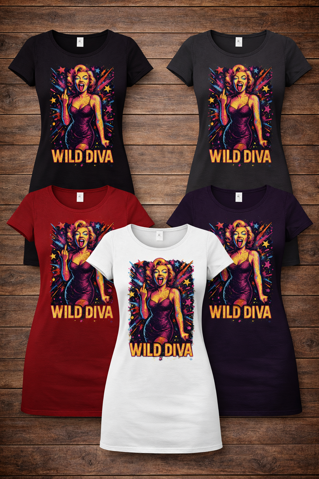 WILD DIVA – Longshirt (Glitter)