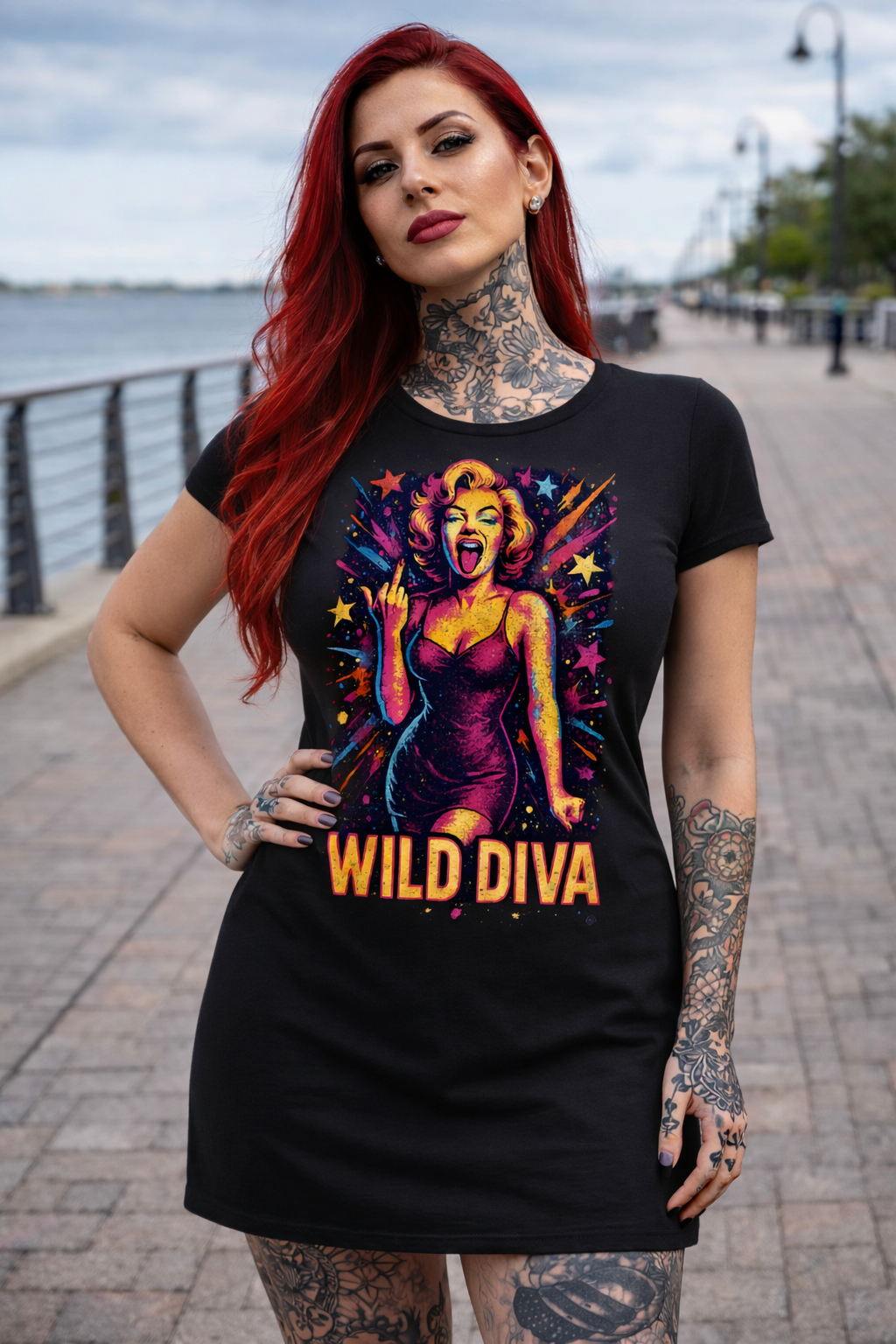 WILD DIVA – Longshirt (Glitter)